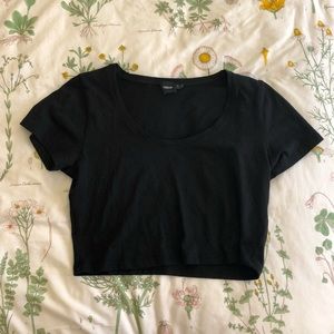 ASOS Basic Black Crop Top 6/Small